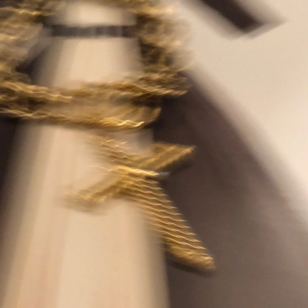 NWOT Boutique Gold-Tone Rope Link Toggle Bracelet with Cross Charm